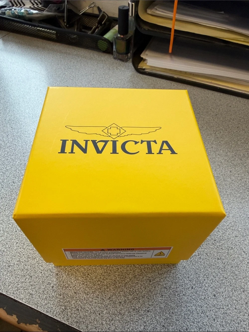 Invicta Silver Watch with Turquoise Dial and Skeleton Movement